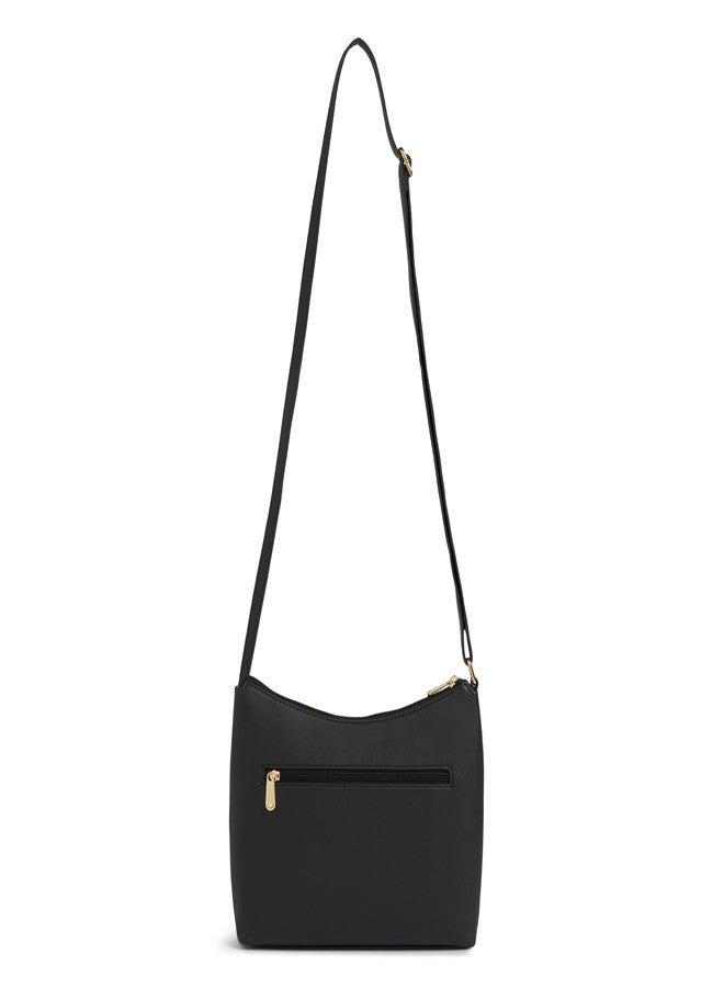 كابريس حقيبة كتف متوسطة الحجم من كابريس آش للنساء، مزودة بحزام قابل للتعديل لراحة الارتداء | إغلاق بسحاب | حقيبة يد متعددة الاستخدامات بسحاب خلفي للاستخدام اليومي والسفر والمناسبات الخاصة (أسود) - Image 5